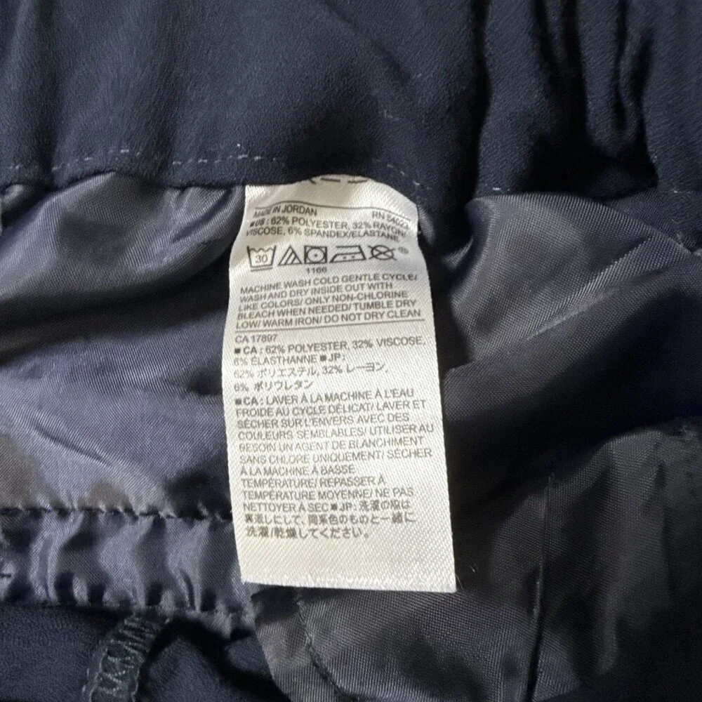 Banana Republic Womens‎ Hayden Pull On Pants size 8 Navy Blue With Pockets